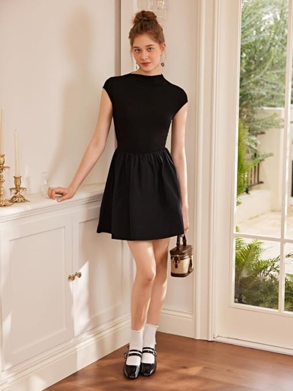 Cider Black Mini Dress